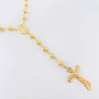 Rosario Virgen Milagrosa Crúz Cristo Bardera 29.7gr / 75cm / 7mm-8mm Oro Amarillo 18K
