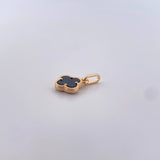 Dije Trebol 1gr / 1.7cm / Onix Negro Oro Amarillo Nac.Esp. 18K &