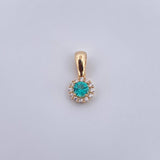 Dije Halo 0.85gr / 1.4cm / Circones Blancos Azul Oro Amarillo 18K $