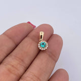 Dije Halo 0.85gr / 1.4cm / Circones Blancos Azul Oro Amarillo 18K $
