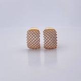 Topos Tupidos 4.3gr / Circones Blancos Oro Amarillo 18K $