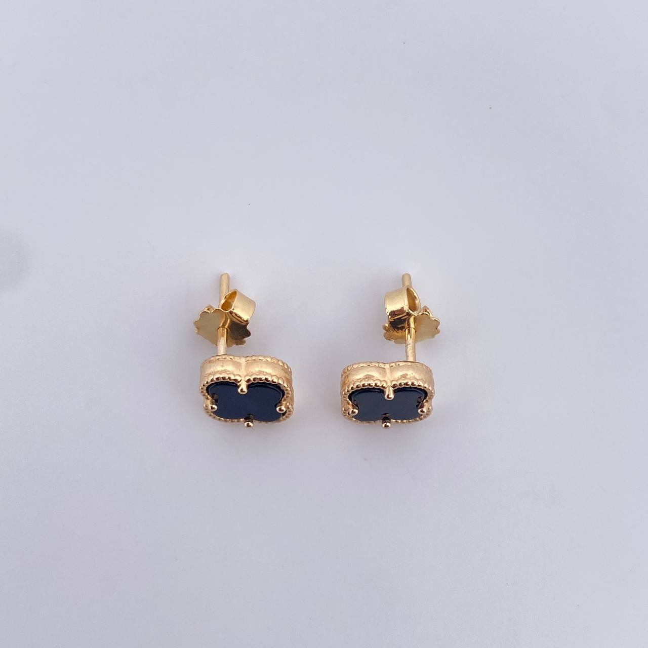 Topos Trebol 2.5gr / Onix Negro Oro Amarillo Nac.Esp. 18K &