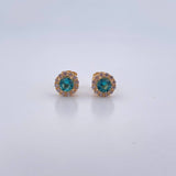 Topos Halo 2.05gr / Circones Blancos Azules Oro Amarillo 18K $