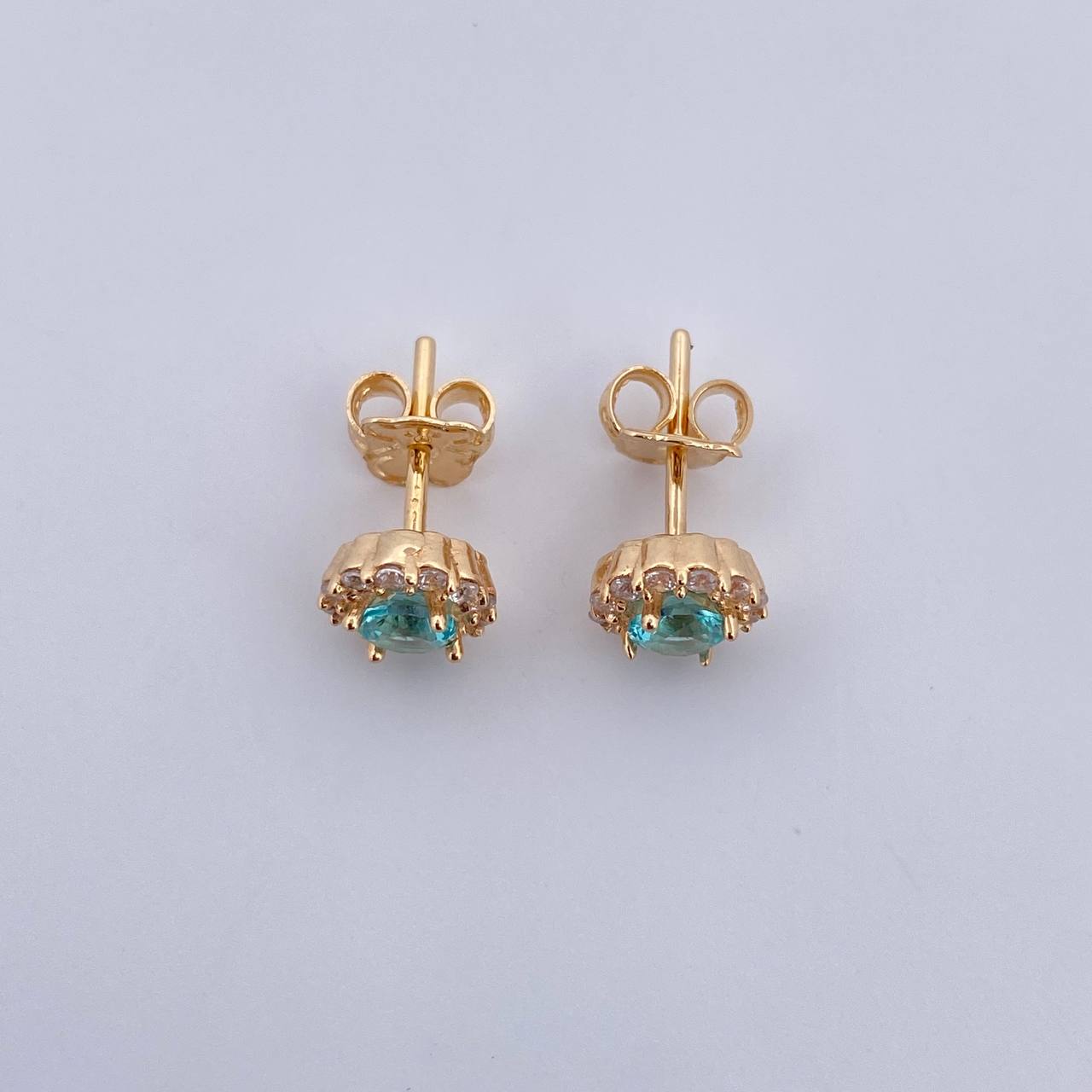 Topos Halo 2.05gr / Circones Blancos Azules Oro Amarillo 18K $