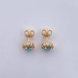 Topos Halo 2.15gr / Circones Blancos Azul Oro Amarillo 18K &