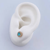 Topos Halo 2.15gr / Circones Blancos Azul Oro Amarillo 18K &