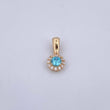 Dije Halo 0.9gr / 1.4cm / Circones Blancos Azules Oro Amarillo 18K &