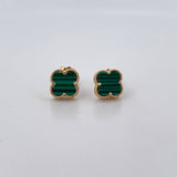 Topos Trebol 2.35gr / Malaquita Verde Oro Amarillo Nac.Esp. 18K &