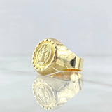 Anillo Sello San Benito 3.75gr / T9 / Borde Texturizado Oro Amarillo 18K
