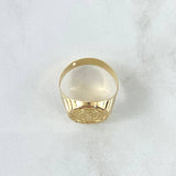 Anillo Sello San Benito 3.75gr / T9 / Borde Texturizado Oro Amarillo 18K