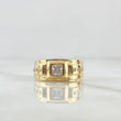 Anillo Cinturon Estela 3.8gr / T8 1/2 / Circones Blancos Oro Amarillo 18K