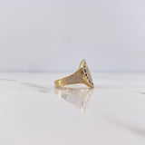 Anillo Circulo BV 5.6gr / T7 / Circones Blancos Oro Amarillo 18K &