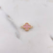 Herraje Trebol 0.9gr / 1.7cm / Electroestatico Rosado Oro Amarillo 18K &