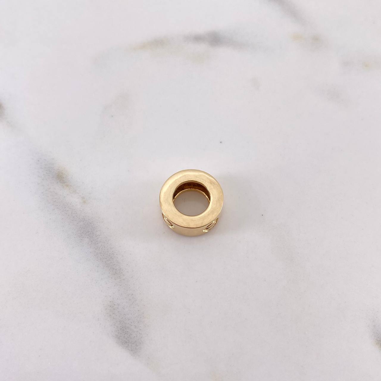 Dije Aro Tornillo 2.75gr / 1.2cm / Liso Oro Amarillo 18K