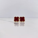 Topos Trebol  2.2gr / Electroestatico Rojo Oro Amarillo 18K &