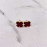 Topos Trebol  2.2gr / Electroestatico Rojo Oro Amarillo 18K &