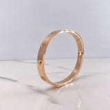 Pulso Aro Tornillo 30gr / 17cm / 5.8mm Liso Oro Rosa +4 18K &