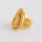 Anillo Virgen del Carmén 16.75g / T9 3/4 Oro Amarillo 18K