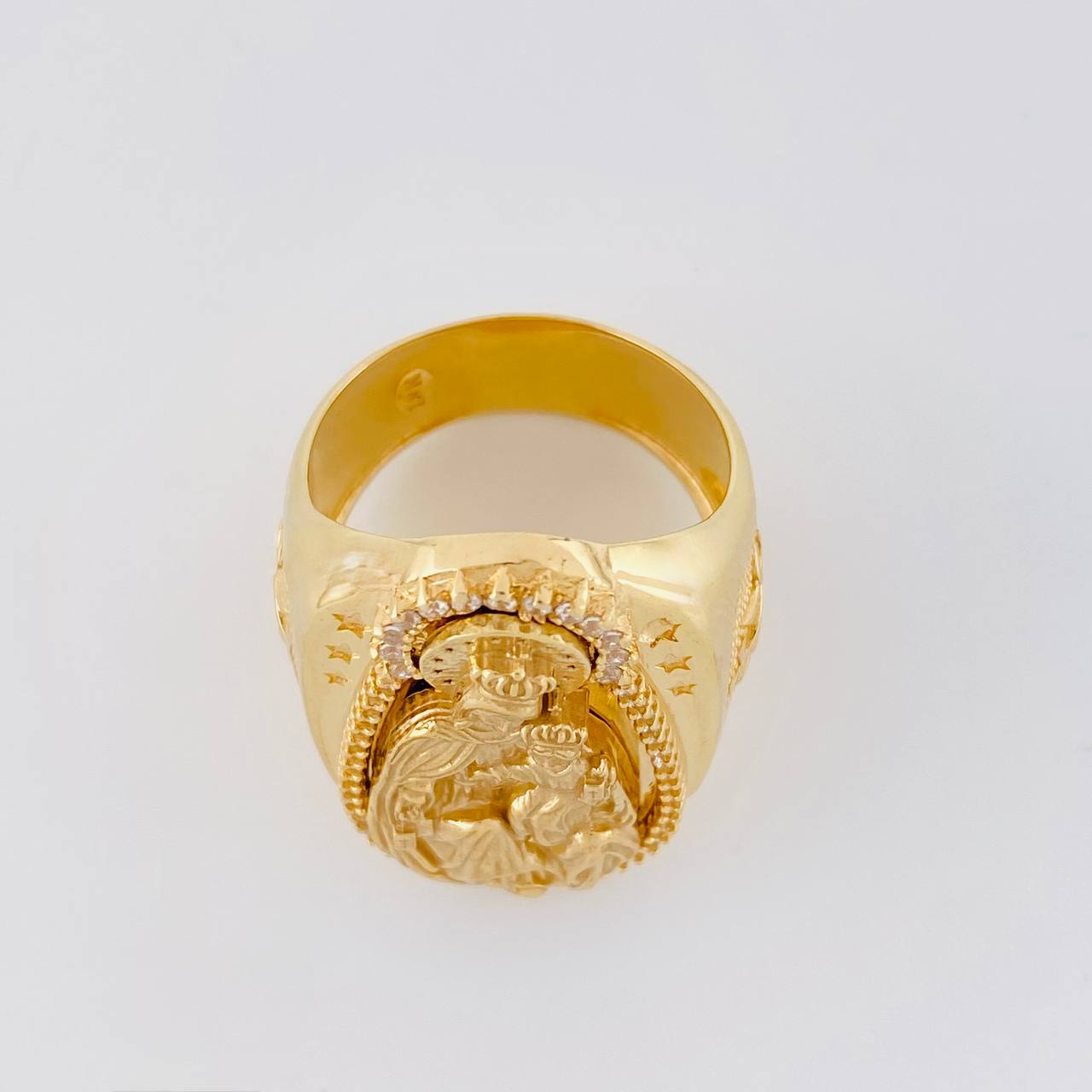 Anillo Virgen del Carmen 16g / T8 1/4 Oro Amarillo 18K