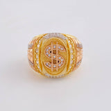 Anillo Signo Peso 10.45g / T8 1/2 Tres Oros 18K