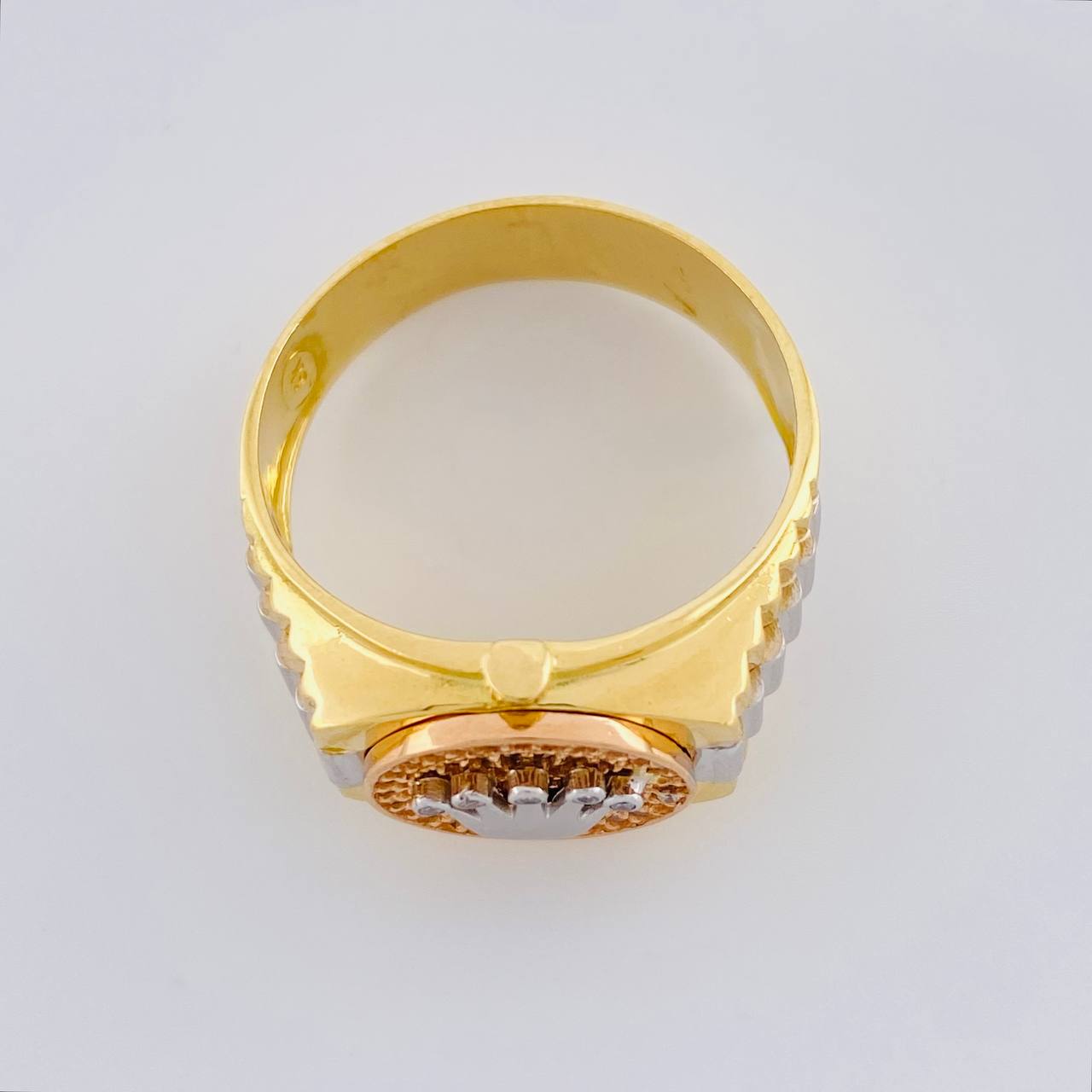 Anillo Correa Corona 8.35g / T11 3/4 Tres Oros 18K