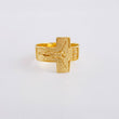 Anillo Cruz Cristo 4.1g / T7 3/4 Oro Amarillo 18K