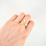 Anillo Cruz Cristo 4.1g / T7 3/4 Oro Amarillo 18K