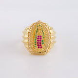 Anillo Virgen Guadalupe 11.7g / T9 1/2 Oro Amarillo 18K