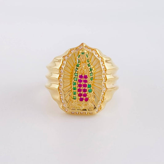 Anillo Virgen de Guadalupe 7.25g / T9 3/4 Oro Amarillo 18K