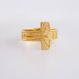 Anillo Cruz Cristo 2.5g / T6 1/2 Oro Amarillo 18K