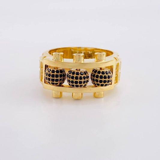 Anillo Bolas de Fuego 14.3g / T11 1/4 Oro Amarillo 18K