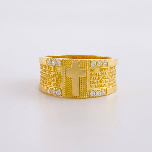 Anillo Oración Especial 8.9g / T10 Oro Amarillo 18K