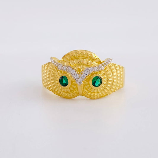 Anillo Búho 4.65g / T8 Oro Amarillo 18K