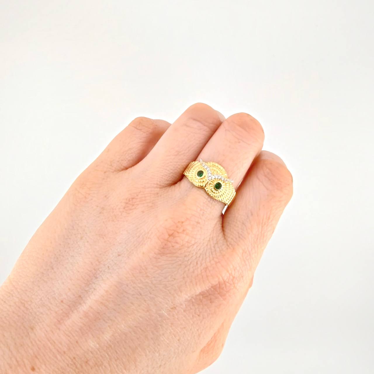 Anillo Búho 4.45g / T7 1/2 Oro Amarillo 18K