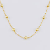 Cadena Tipo Militar Diamantada 4.45g / 46cm / 1.3mm Oro Amarillo 18K