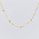Cadena Tipo Militar Diamantada 4.45g / 46cm / 1.3mm Oro Amarillo 18K