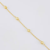 Cadena Tipo Militar Diamantada 4.45g / 46cm / 1.3mm Oro Amarillo 18K