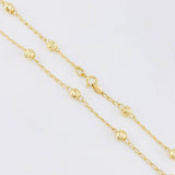 Cadena Tipo Militar Diamantada 4.45g / 46cm / 1.3mm Oro Amarillo 18K