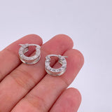 Candongas Rustica 4.05g / 1.2cm Oro Blanco 18K