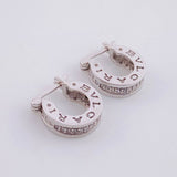 Candongas Rustica Carril Tupido 3.9g / 1.2cm Oro Blanco 18K