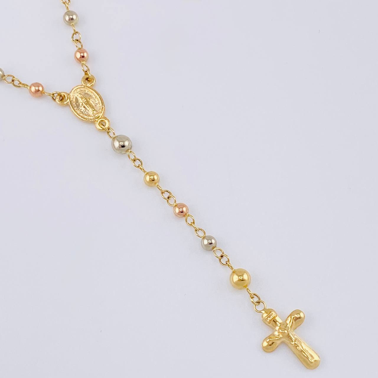 Rosario Virgen Milagrosa 6.4 g / 59.6 cm / 3 mm Tres Oros 18K