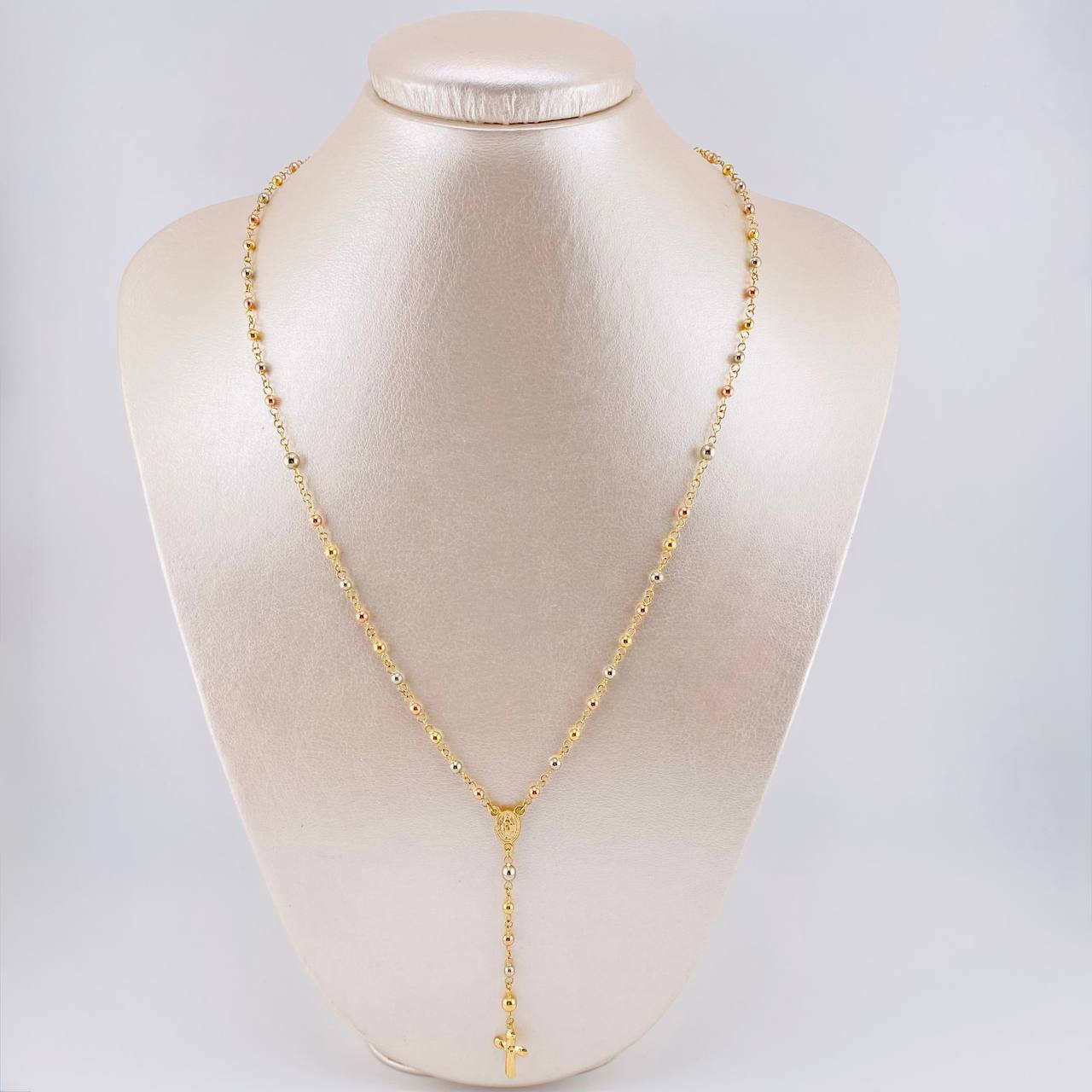 Rosario Virgen Milagrosa 6.4 g / 59.6 cm / 3 mm Tres Oros 18K