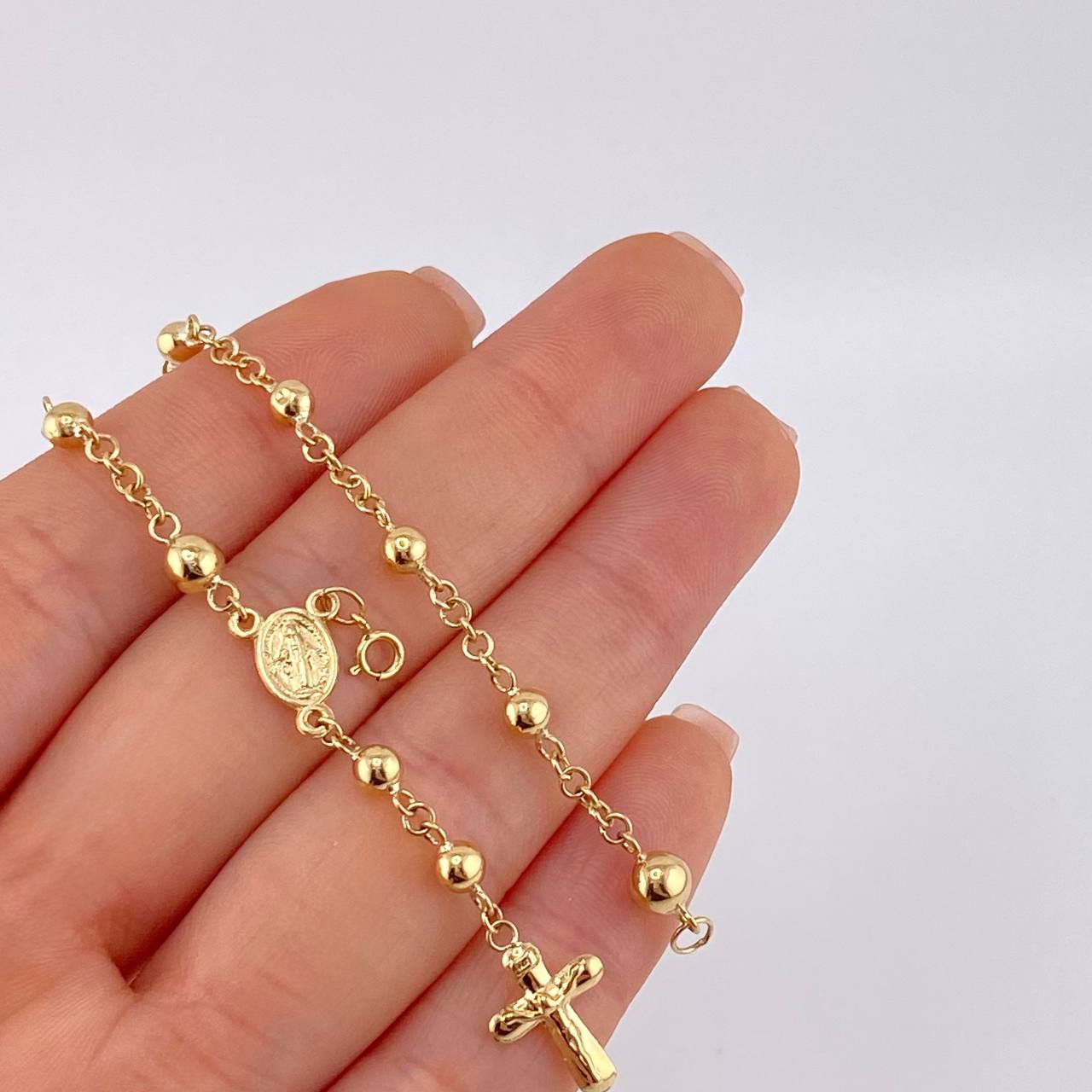 Pulso Denario Virgen Milagrosa 3.9 g / 21 cm / 4 mm Oro Amarillo 18K