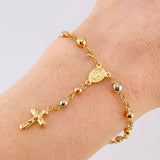 Pulso Denario Virgen Milagrosa 3.5 g / 17.2 cm / 4 mm Tres Oros 18K