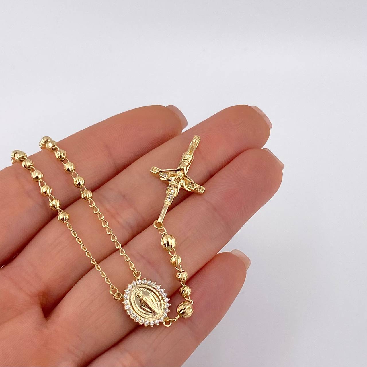 Rosario Virgen Milagrosa 8.65 g / 51.7 cm / 3 mm Oro Amarillo 18K
