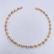 Tobillera GC 5.7gr / 25.1cm / 4.5mm Diamantado Tres Oros 18K &