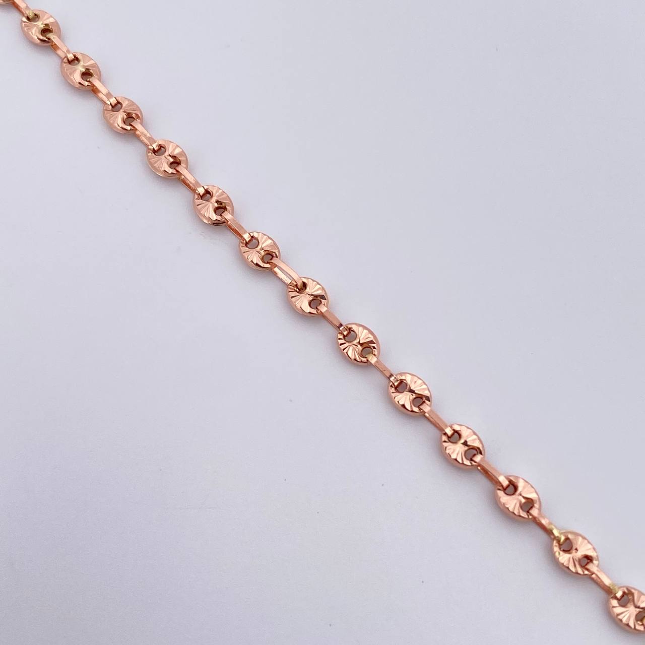 Pulso GC 2.85gr / 20.8cm / 3.2mm Diamantado Oro Rosa 18K &