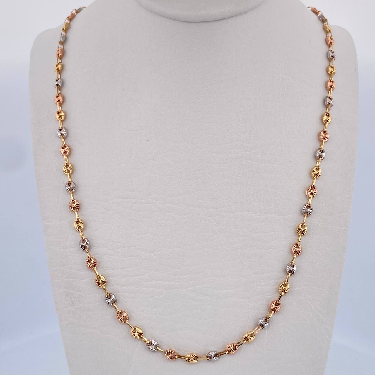 Cadena GC 6.6gr / 50.9cm / 3.3mm Diamantado Tres Oros 18K &