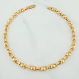 Tobillera Rustica Burbuja 6.2 g / 26.5 cm / 4.7 mm Oro Amarillo 18K