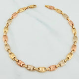 Tobillera Rustica Corona 7.25 g / 27 cm / 5.7 mm Tres Oros 18K